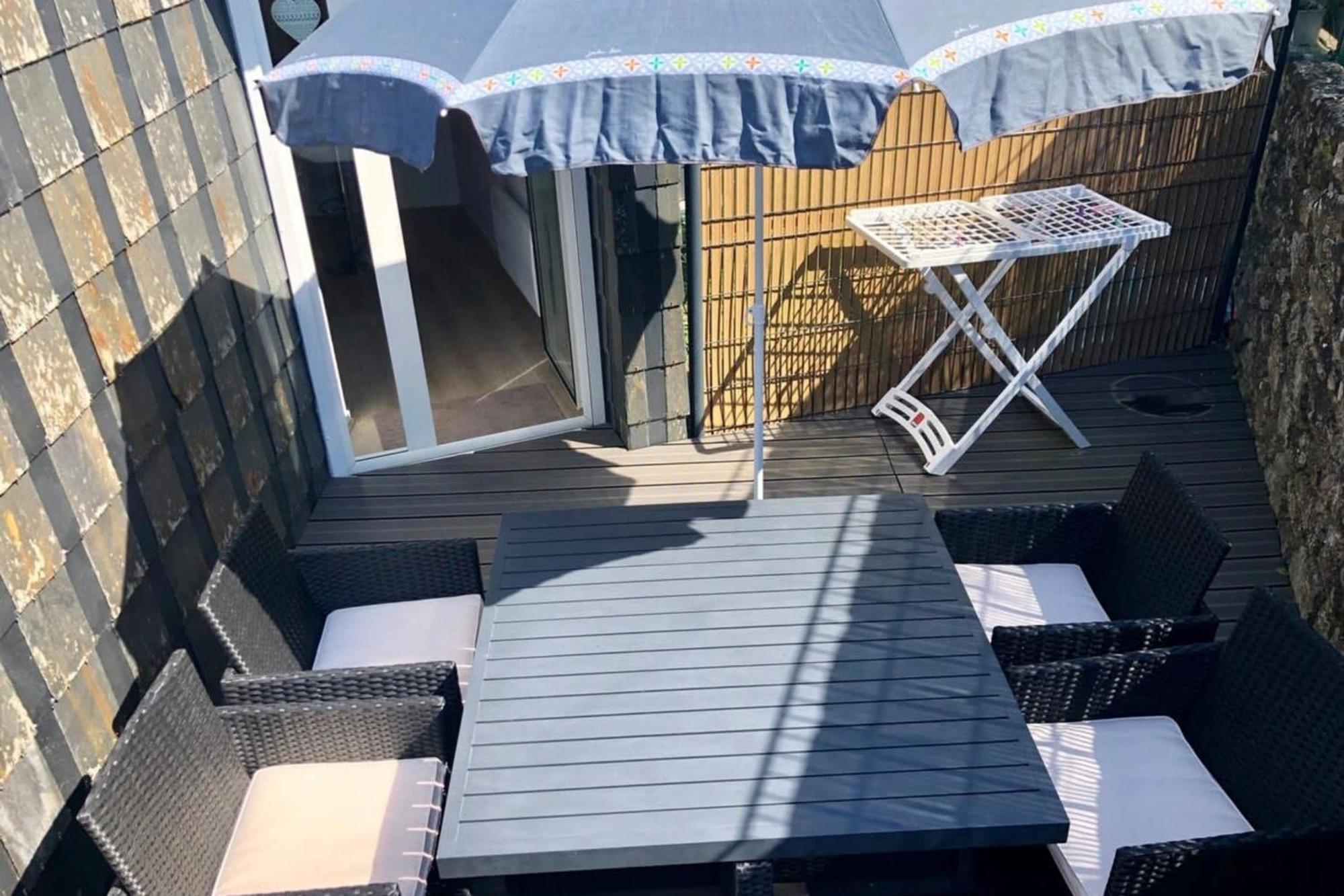 Jolie Maisonnette Cosy Bord De Mer Terrasse Guidel Exterior foto